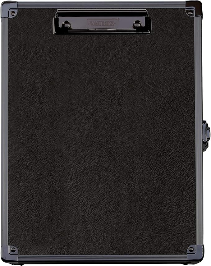 Vaultz Locking Storage Clipboard, 2.15 x 12.75 x 9.75 Inches, Tactical Black (VZ03492)