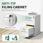 Metal File Cabinet with Drawer,Vertical File Cabinet with Lock for A4/Letter/Legal Size Files,Steel Filing Cabinets for Home Office,Assembly Required