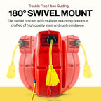 ReelWorks Extension Cord Reel Retractable 12AWG x 65' Foot 3C/SJT Heavy Duty Commercial Cable Triple Tap Connector Power 15A 125VAC 1875W
