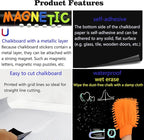 Magnetic Chalkboard Wall Arch Decal 39.3"x17.5" Contact Paper Peel and Stick for Walls Self Adhesive Magnetic Wall Board Sticker with 36 Magnet Letters Black Chalk Board Wallpaper Roll