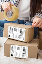 4x6 Thermal Labels, Razuvo Printable Shipping Labels for Direct Thermal Shipping Label Printer, 500 Pack Per Stack, Fanfold, White