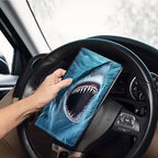 Car Registration and Insurance Holder, Leather Car Glove Box Organizer, Cool Car Accessories for ID, Driver's License Cards & Essential Document, business cards, Men&Women,Cute Blue Sharks