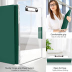 Clipboard with Storage,Heavy Duty Clip Boards 8.5x11 with 2 Storage Case,Clear Visible Top Panel Storage Clipboards,Side Opening Clip Boards,Nursing Clipboard Folder Case for Office Supplies-Emerald