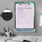 Heavy Duty Plastic Clipboard with Low Profile Clip - Storage Clipboard with Pen Holder - Teacher Must Haves, Office Supplies