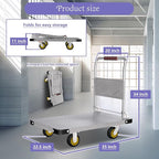 Heavy Duty Platform Truck Cart Foldable Flat Cart Push Cart Dolly Large Platform Cart w/ 5'' Swivel Wheels 2000LBS Capacity Moving Hand Dolly for Groceries, Garage, Warehouse (35'' L x 22.5'' W)