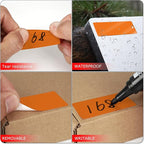 Orange Rectangle Stickers 2 x 1 Inch Color Coding Labels Vinyl Roll Self-Adhesive Waterproof Removable 500 PCS