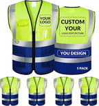 BeautyWill Custom Safety Vest Logo Class 2 High Visibility Reflevtive Vest Outdoor Protective Workwear