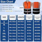 BeautyWill 10/20 Pack Custom Logo Safety Vest,Bulk High Visibility Class 2 Reflective Work Vests