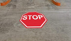 "Stop" Durable Laminated Vinyl Floor Sign- Sign by Graphical Warehouse- 5S Safety and Security Signage, Visual Communication Tool (17")
