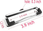 10 Pack Clipboard Clips 3.94" Mountable Metal Clipboards Hardware with Rubber Grip and Hanging Hole