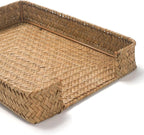 Seagrass Letter Tray, Woven Desk Tray, Wicker Desktop Basket Organizer for Papers, Documents, Magazines, Files