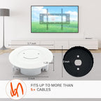 TV Wire Hider Kit for Wall Mount TV - in Wall Cable Management Kit with 2 Pass Throughs, Locking Brackets, and Hole Saw Drill Attachment