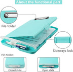 SFLHHDM Clipboard with Storage, Clip Boards 8.5x11, Plastic Clipboards with Pen Holder, Clip Board with Storage Compartments, Nurse Clipboard with Storage for Classroom, Student, Teacher