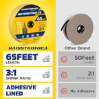 haisstronica 3:1 Heat Shrink Tubing, Shrink Ratio Adhesive Lined Marine Grade Heat Shrink Tube for Home, Automotive and Industrial (Yellow) 65FT 3/8inch