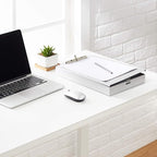 Amazon Basics Aluminum Storage Clipboard - 14" x 9", Two-Tier, Standard Clip, 8-Pack, Silver