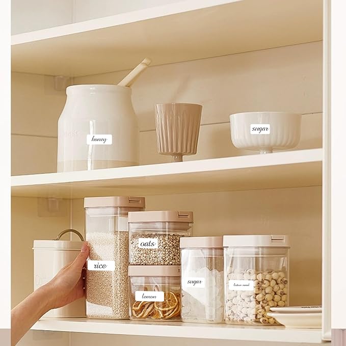 1000 Blank Removable Freezer Labels, Blank Removable Labels Water Oil Resistant with Perforation Line for Food Containers Jars Pantry Organization (Each Measures 1x 3 Inch)