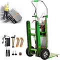 Electric Stair Climbing Dolly, 1250W Electric Stair Climbing Hand Truck, 900lbs Max Load Capacity, 3 Mode Folding Stair Climber Hand Trucks with Telescopic Handle for Moving (Green+Black/Big Wheels)