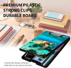 A4 Clipboards,Heavy Duty Waterproof Nursing Plastic Folder Clipboard with Storage Clip Boards,File Folder Storage Box Clipboard Case for Teacher,Doctor,Offices,Sea Turtle