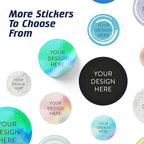 100 Custom Vinyl Stickers - Upload Your own Image, Text, Design, Logo - Personalized Logo Labels for Handmade, Packaging, Bottle, Jars, Candle, Brand Stickers (Blue Green, 1x1)