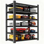 Adjustable 6-Tier Garage Shelving, Heavy Duty Steel Storage Rack, High Load Capacity, Ideal for Garage, Warehouse, or Home Organization (6-Tier 82" H x 40" W x 18" D)