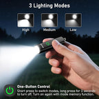 Blukar Rechargeable EDC Flashlight, 360L Mini Keychain Flash Light with 3 Lighting Modes, Memory Function, Waterproof, Compact and Portable Pocket Light for Everyday Carry, Emergency,Camping,Outdoor