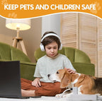 Poen 3 Pack 30ft Cord Protectors from Pets No Chew, 1/2 Inch Ultra Durable Cord Covers for Pets, Durable Electrical Cable Management Sleeve for Rabbits, Dogs, Cats and Other Animals(White)