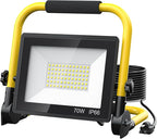 10000 Lumen LED Work Light: Portable Work Light with 6FT Cord - IP66 Waterproof Flood for Indoor/Outdoor Job Site Workshop Construction Garage Lighting, Tool Gifts for Men, Dad, Him