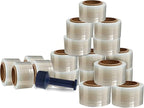 WOD SFCB80 Heavy Duty Hand Stretch Film Wrap 80 Gauge Thick with Dispenser - Clear Shrink Wrap Ideal for Moving, Packing, & Palletizing Applications: 3" in. x 1000 Ft (18-Rolls)