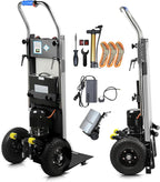 Electric Stair Climbing Dolly, 1250W Electric Stair Climbing Hand Truck, 900lbs Max Load Capacity, 3 Mode Folding Stair Climber Hand Trucks with Telescopic Handle for Moving Furniture (Black)