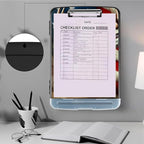 Clipboard with Storage,Heavy Duty Plastic Storage Clipboard with Low Profile Clip,Teacher Must Haves,Office Supplies,American Flag Deer