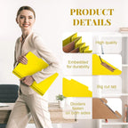 Skyygemm 24 Pcs Classification Folders Letter Size, 3 Divider Pressboard File Folder with Fasteners, Expanding File Organizer Bulk for Teachers, Clergy, Office, Church, Christmas Donations (Yellow)