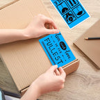 3x5 Inch Thermal Label Stickers,300Pcs Waterproof Rectangle Labels for Storage Bins,Moving Boxes,Address & Inventory Organization,Small Business Labeling,Fluorescent Blue