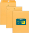 Clasp Envelopes – 9.5x12.5 Inches Brown Kraft Catalog Envelopes Letter Size -15 Pack - with Clasp Closure & Gummed Seal – 28lb Heavyweight Paper Envelopes for Home, Office, Business, Legal or School