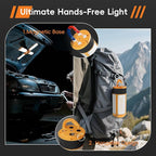 T-SUN Rechargeable Camping Light with Stand, 10400mAh LED Work Light 4100 Lumens with 4 LED Lamp Heads, Portable Work Light with Detachable Tripod 67" Max Height, Magnetic Emergency Flashlight