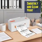 L LIKED 4" x 2" Direct Thermal Labels, Permanent Adhesive Barcode Shipping Labels & Compatible with Rollo, Zebra and Other Desktop Printers (12 Rolls, 9000 Labels)