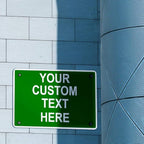 Aluminum Weatherproof Metal Sign Multiple Sizes Custom Personalized Text Here Green White Directions Horizontal Street Signs 24x18Inches