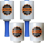 80 Gauge Stretch Wrap Film - 5" x 1200' (12 Rolls) - Heavy Duty Plastic Wrap for Moving, Packing, Shipping & Pallet Stabilization 600% Stretch Self-Adhering Shrink Wraps for Furniture Protection