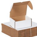 Box USA 8" Deluxe Shipping Boxes, 8"L x 5 1/2"W x 4"H, 50-Pack - White Box Mailers for Packaging, Storage, Gifts or Bulk Business Orders