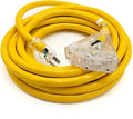 25 ft 10 Gauge Extension Cord - Outdoor Extension Cord Waterproof - Heavy Duty Outdoor Extension Cords 25 ft with Multiple Outlets - Watts Wire - 25' Grounded - extensiones electricas