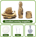 Moving Dish Packing Kit Plate Protector Sleeve, Packing Supplies for Dishes Glass, Honeycomb Wrapping Paper Roll 15 inch x300 Feet Large Bubble Cushion Wrap Shipping Material for Fragile Items