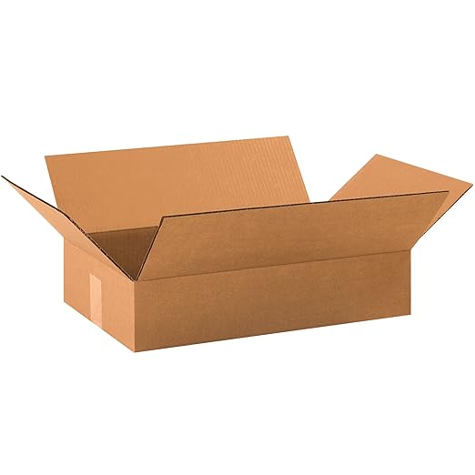 TAPE LOGIC 19 x 12 x 4 Corrugated Cardboard Boxes, Flat 19"L x 12"W x 4"H, Pack of 25 | Shipping, Packaging, Moving, Storage Box for Home or Business, Strong Wholesale Bulk Boxes