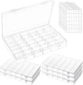 Dimeho 6 Pack Bead Organizer Box Plastic Clear Storage Containers 36 Grids Small Parts Organizer with Adjustable Dividers for Jewelry Craft Fishing Tackle Parts Storage Art DIY