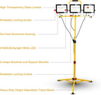 30000 Lumen Work Lights with Stand, 300W Three Head LED Work Light, Waterproof Lamp with Individual Switch, Adjustable Metal Telescoping Tripod（2 Pack）