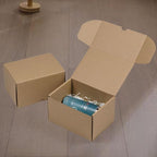 7x5x4 Inches Shipping Boxes Set of 25, Brown Corrugated Cardboard Box Literature Mailer for Packing Small Business