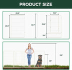 FXW Garden Fence Outdoor for The Yard – 45in(H) x 18.2ft(L) Heavy Duty Metal Animal Barrier for Dog and Rabbit, Decorative Dog Fence, 8 Panels, White