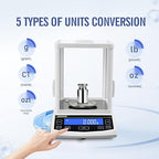 Analytical Balance 200x0.001g Lab Scale 0.001g Accuracy High Precision Scale with Windshield Laboratory Analytical Balance Jewelry Scale (200 * 1mg)
