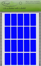 Royal Green Adhesive Sticker Labels in Blue (40mm x 19mm) 1.57 inch x 0.75-2000 Pack