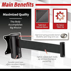 DuraSteel Wall Mount Crowd Control Retractable Belt Barrier - 9.2 Ft Black Retractables Barrier Belt, Crowd Control Barriers Do Not Enter Line Dividers for Crowds NOT Stanchions with Retractable Belts