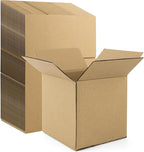 Frametory 6x6x6 Pack of 28 Corrugated Cardboard Packing Shipping Mailing Moving Carton Boxes, Brown