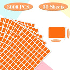 Starboling Color Coding Labels,3000 PCS 1/2" x 3/4" Orange Rectangular Colored Labels Stickers,for Garage Sale,Price Tags,File Folder Tabs,and Classroom Organization